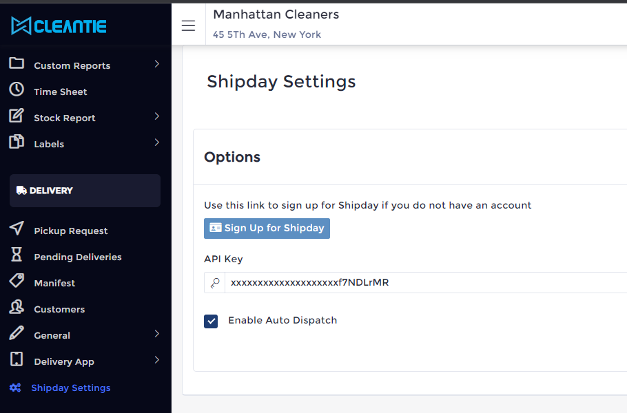 Cleantie setup step 1