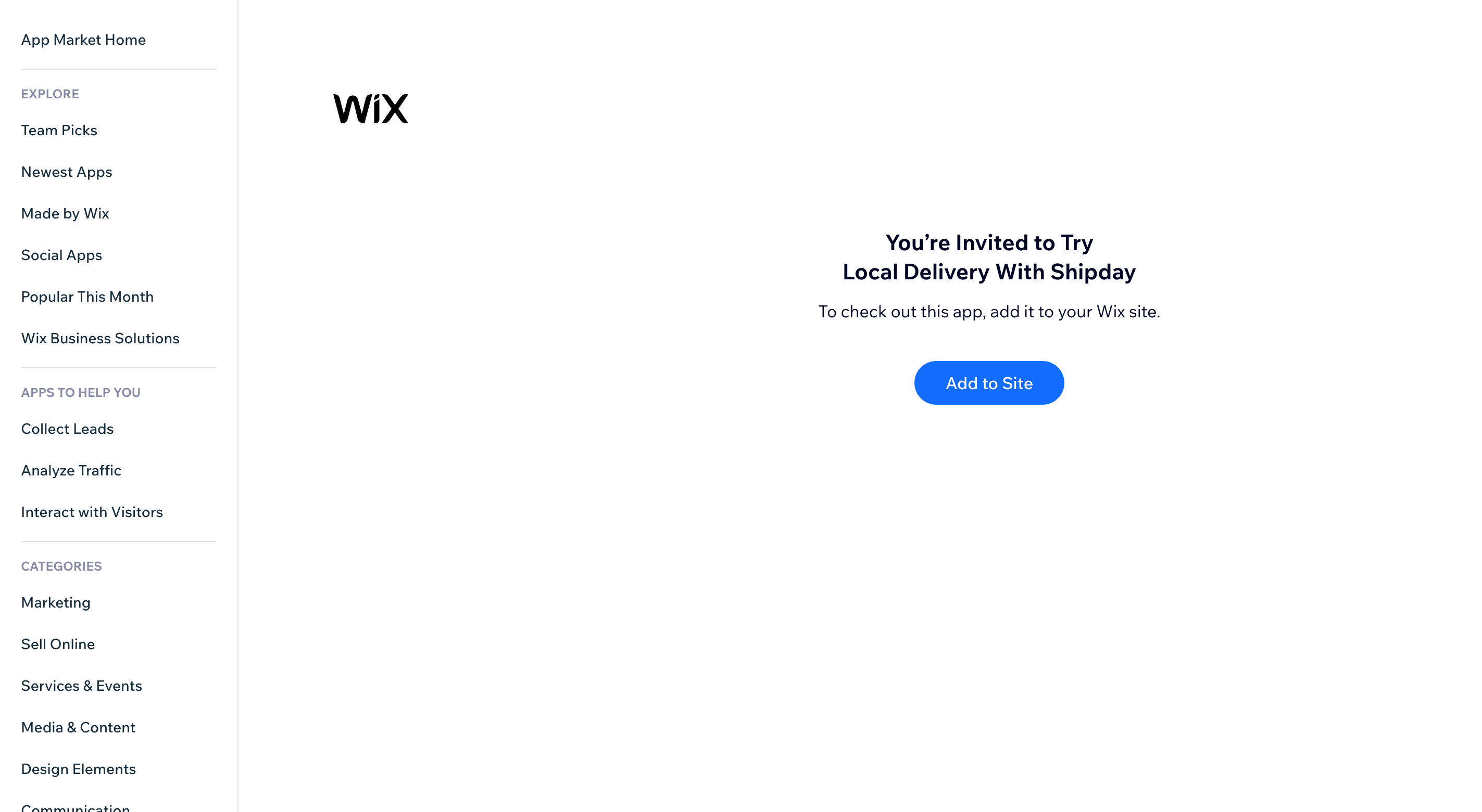 Wix setup step 1