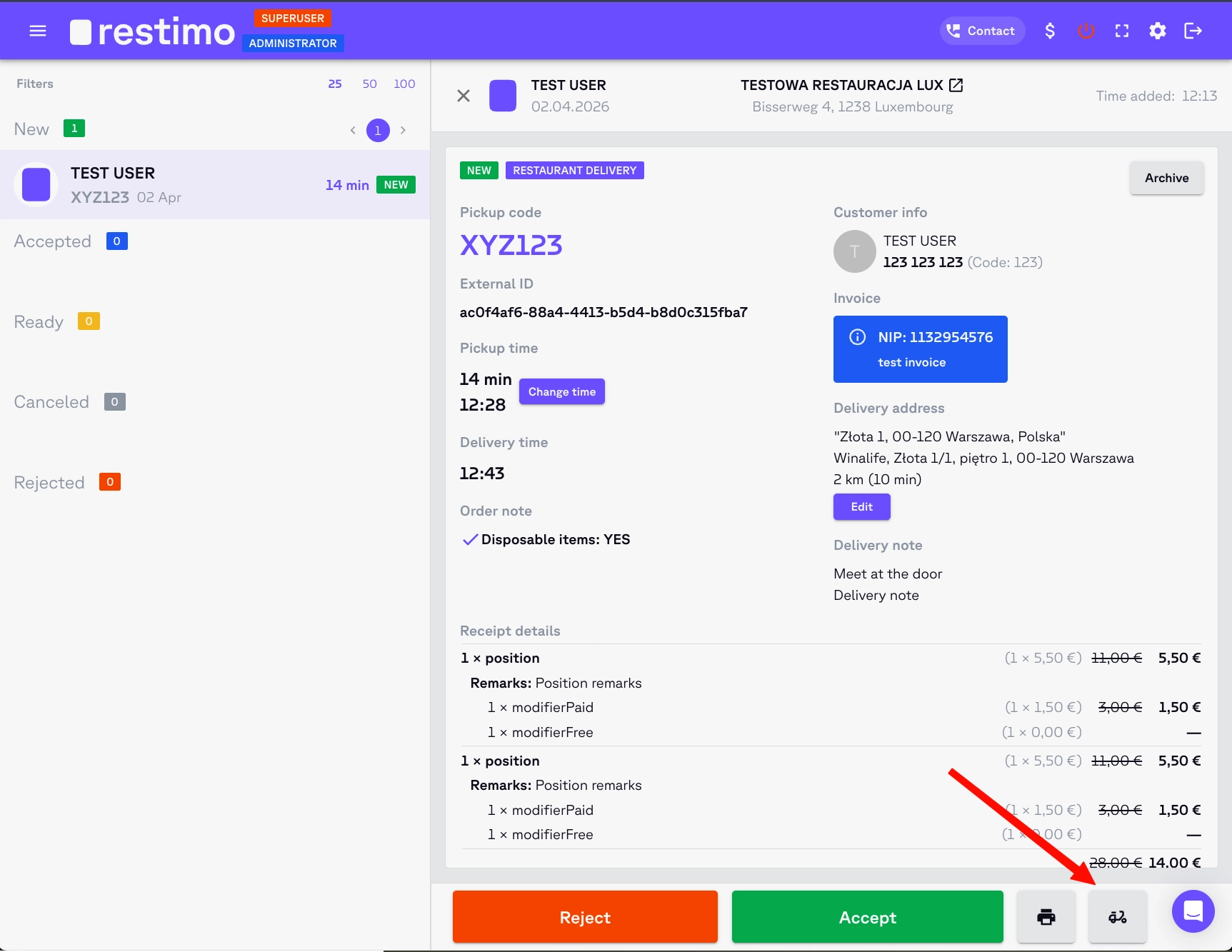 Restimo setup step 14