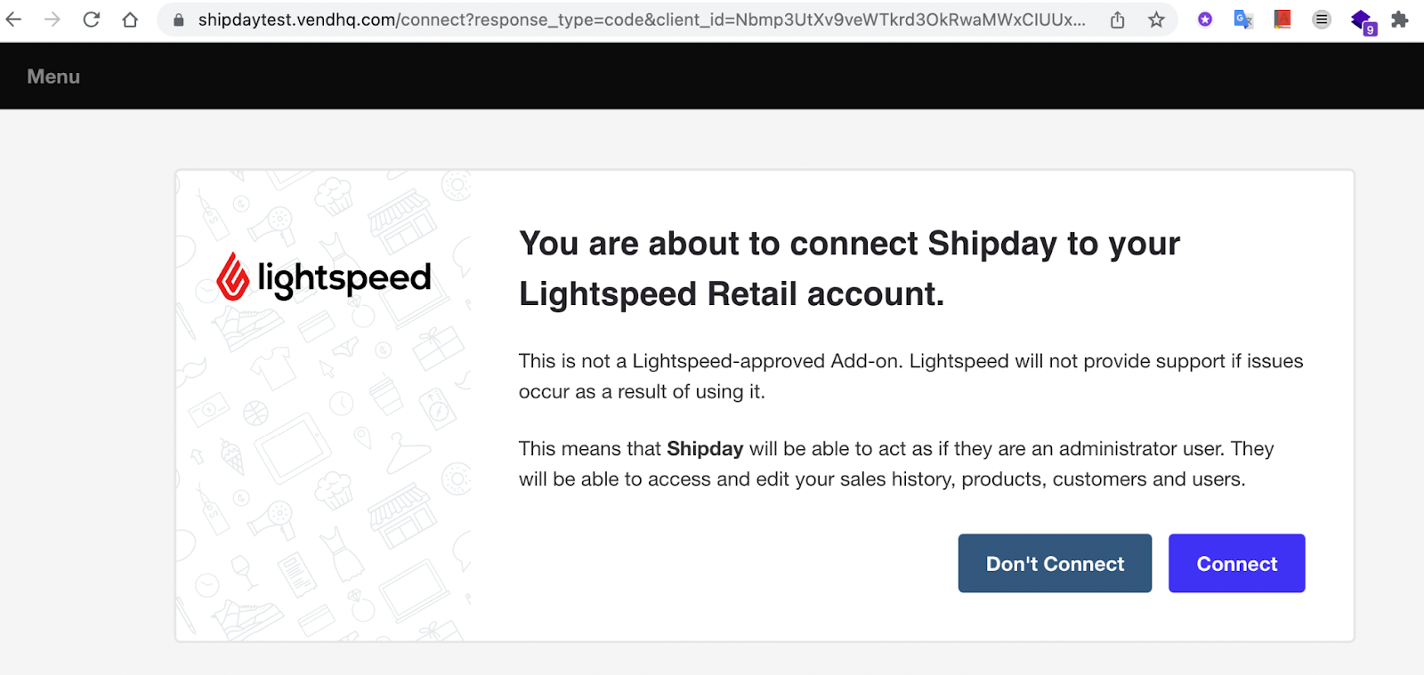 Lightspeed setup step 3