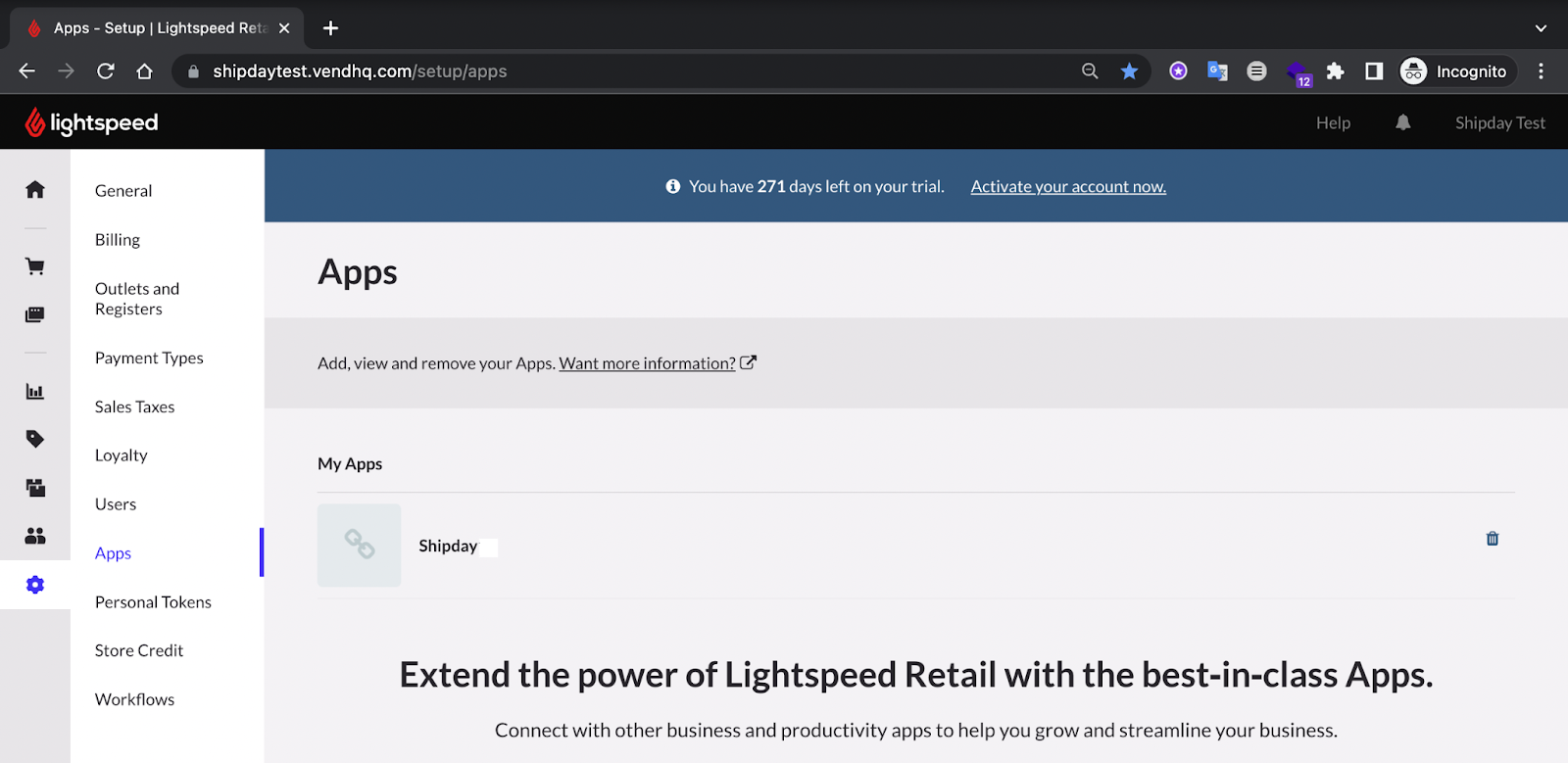 Lightspeed setup step 5