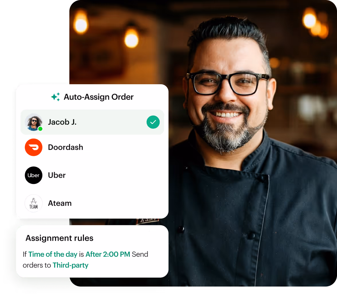 Shipday auto-assigning an order to a driver based on dispatch rules