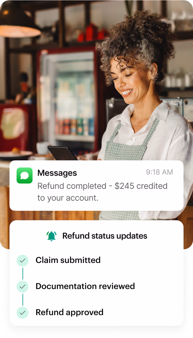 Refund status notifications in Shipday