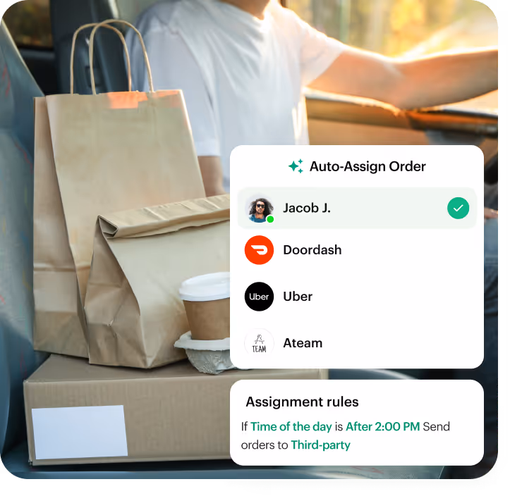 Shipday auto-assigning an order to a driver based on dispatch rules